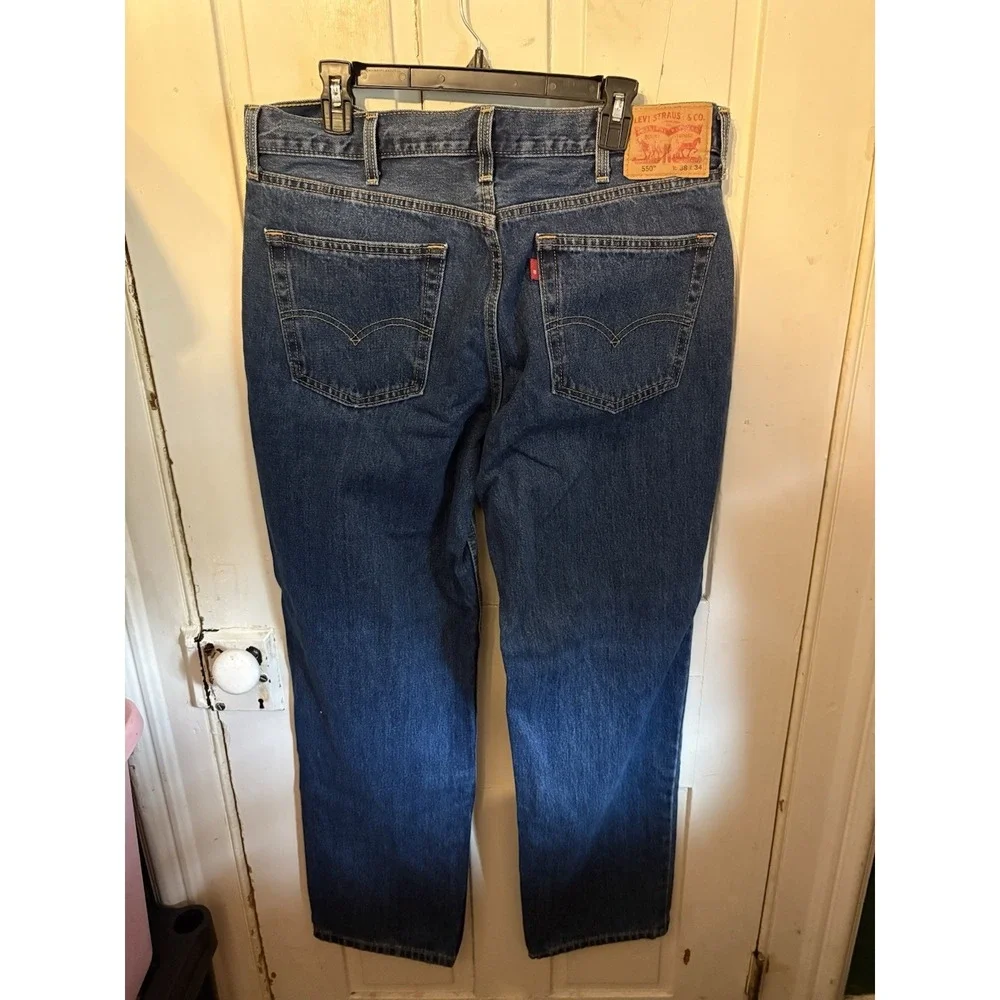 LEVI'S 550 Relaxed Fit Jeans W38 L34 Blue Denim Men's Classic Dad Jeans